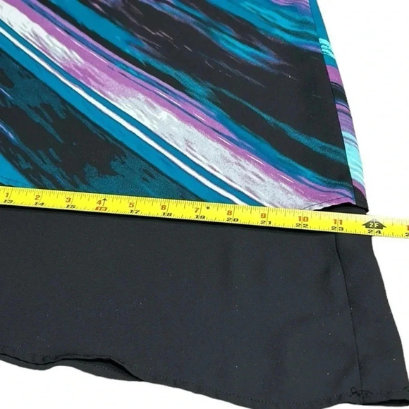 80’s vintage RICKI’S wide layered diagonal striped tunic,twofer,disco vibe,hi lo - Picture 10 of 12